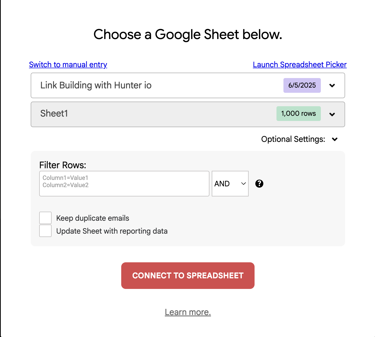 Select Sheet